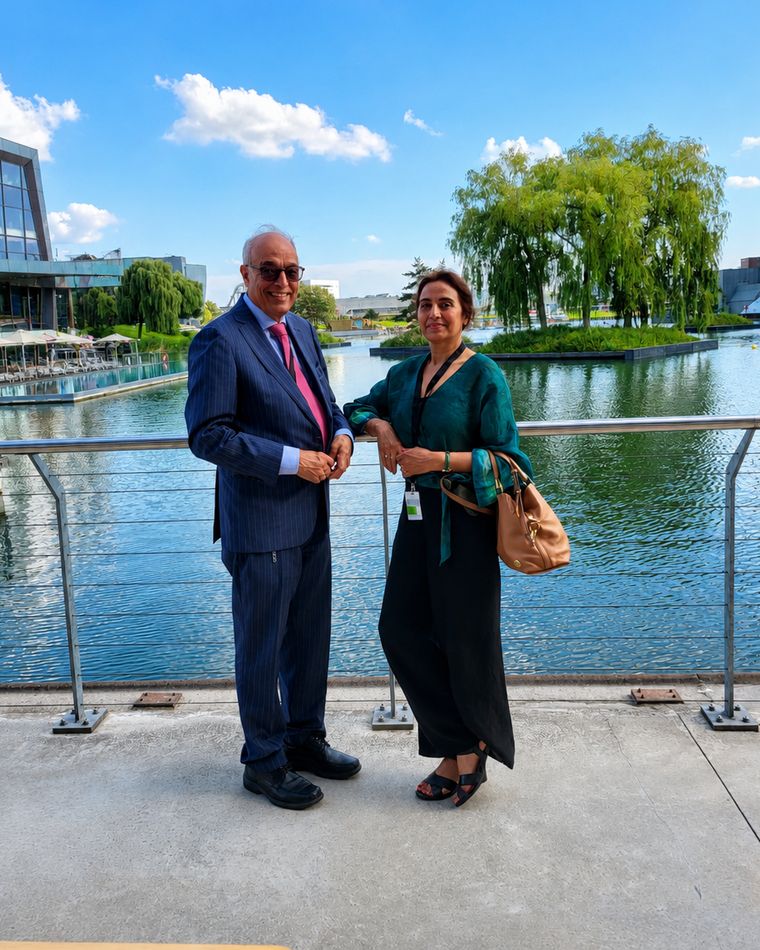 Rohit Nayar and his wife Kusum Nayar, both interpreters and translators from Aachen